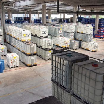 Safe storing chemicals in a workplace environment.